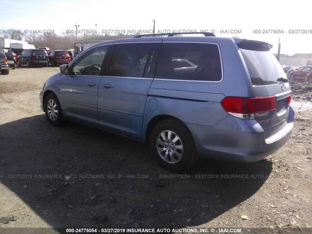 5FNRL38658B106370 - 2008 HONDA ODYSSEY EXL Light Blue photo 3