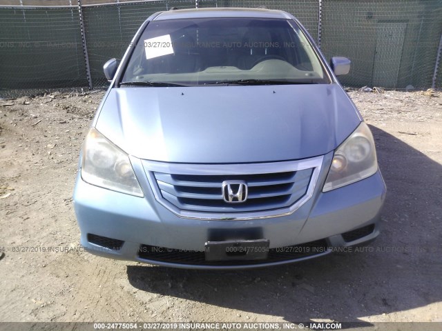 5FNRL38658B106370 - 2008 HONDA ODYSSEY EXL Light Blue photo 6