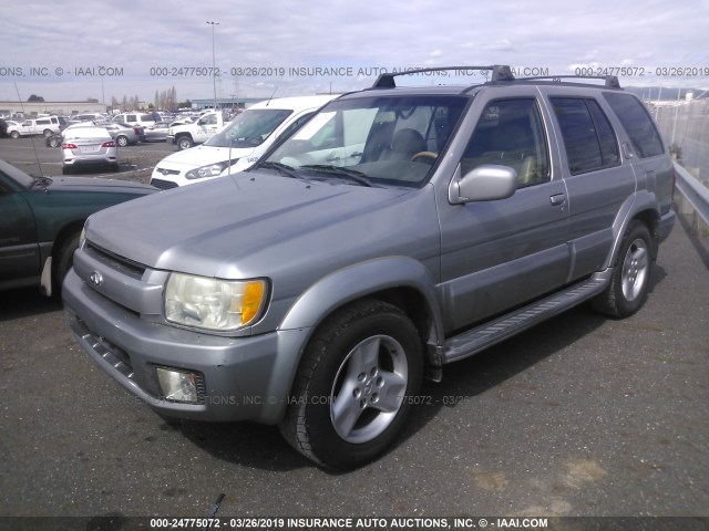 JNRDR09Y61W214733 - 2001 INFINITI QX4 SILVER photo 2