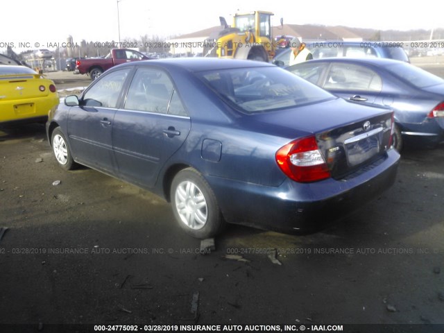 4T1BE32K73U650950 - 2003 TOYOTA CAMRY LE/XLE/SE BLUE photo 3