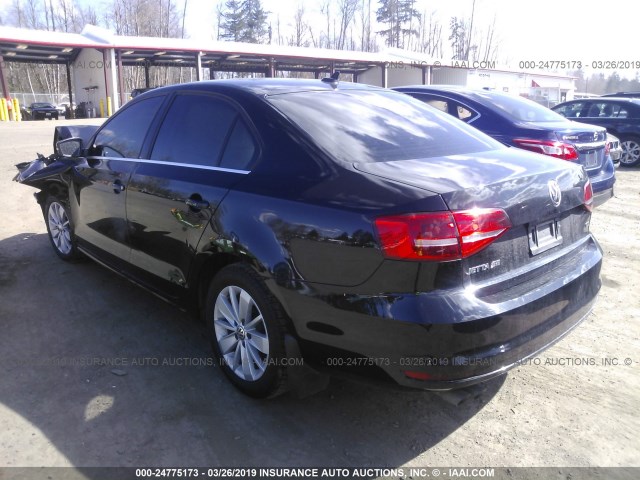 3VWLA7AJ0FM306029 - 2015 VOLKSWAGEN JETTA TDI BLACK photo 3