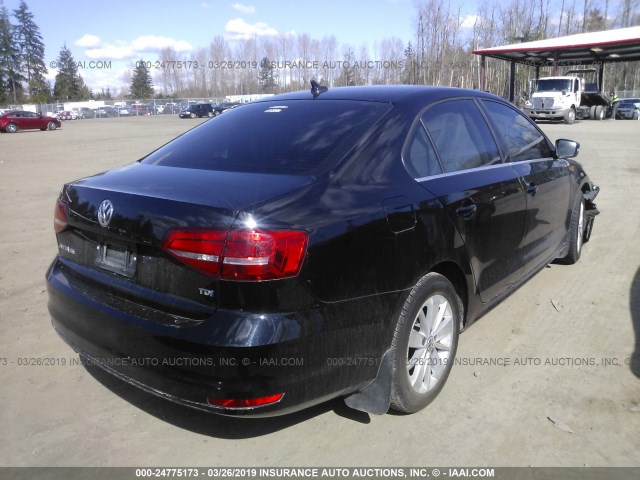 3VWLA7AJ0FM306029 - 2015 VOLKSWAGEN JETTA TDI BLACK photo 4