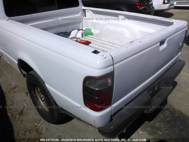 1FTYR10D95PA76848 - 2005 FORD RANGER WHITE photo 6