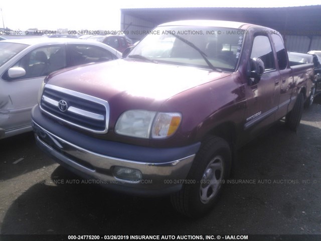 5TBRN34161S202961 - 2001 TOYOTA TUNDRA ACCESS CAB SR5 RED photo 2