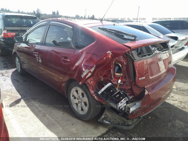 JTDKB20U640055009 - 2004 TOYOTA PRIUS MAROON photo 3