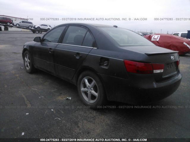 5NPEU46C48H401164 - 2008 HYUNDAI SONATA SE/LIMITED BLACK photo 3