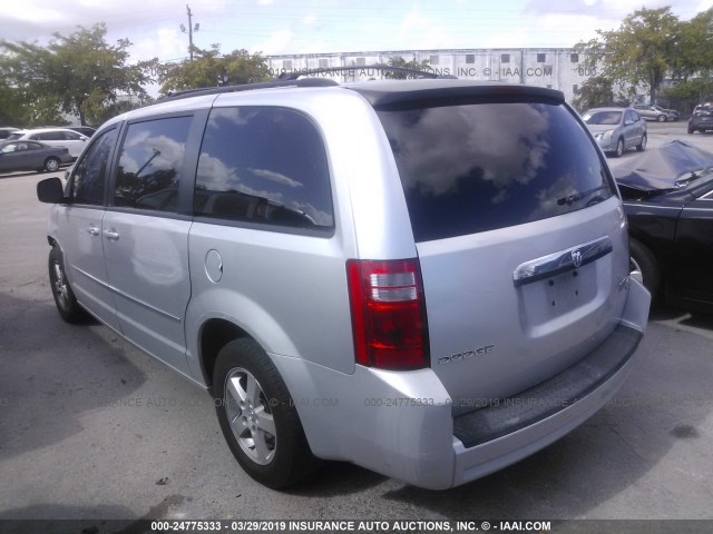 2D4RN5D19AR475679 - 2010 DODGE GRAND CARAVAN SXT SILVER photo 3