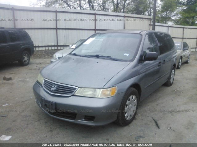 2HKRL18591H549074 - 2001 HONDA ODYSSEY LX BLUE photo 2