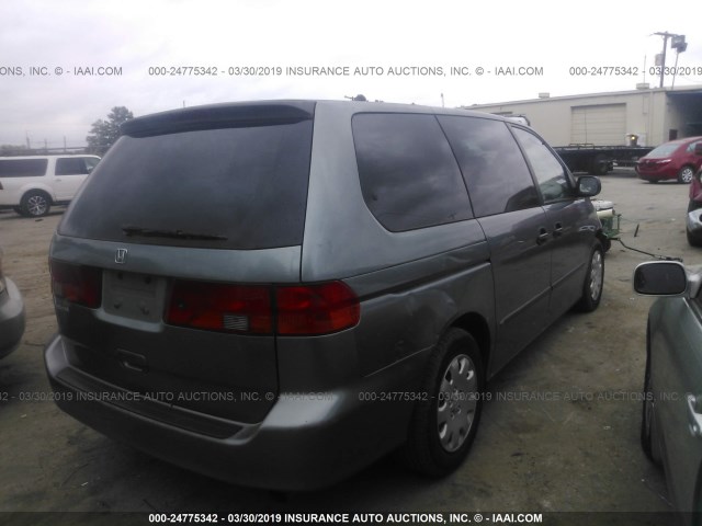 2HKRL18591H549074 - 2001 HONDA ODYSSEY LX BLUE photo 4