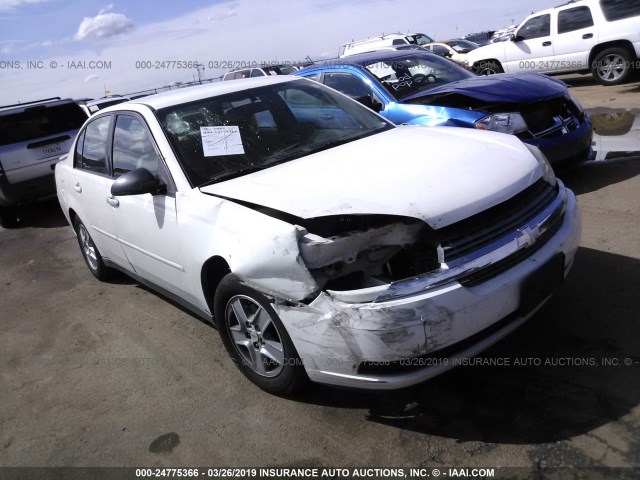 1G1ZT54805F120129 - 2005 CHEVROLET MALIBU LS WHITE photo 1