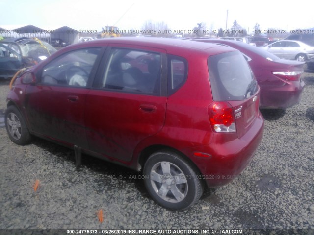 KL1TD666X7B707645 - 2007 CHEVROLET AVEO LS RED photo 3