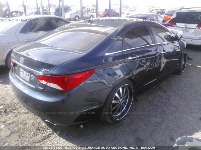 5NPEC4AB9DH588428 - 2013 HYUNDAI SONATA SE/LIMITED BLACK photo 4