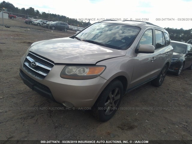 5NMSH13E17H017673 - 2007 HYUNDAI SANTA FE SE/LIMITED BEIGE photo 2