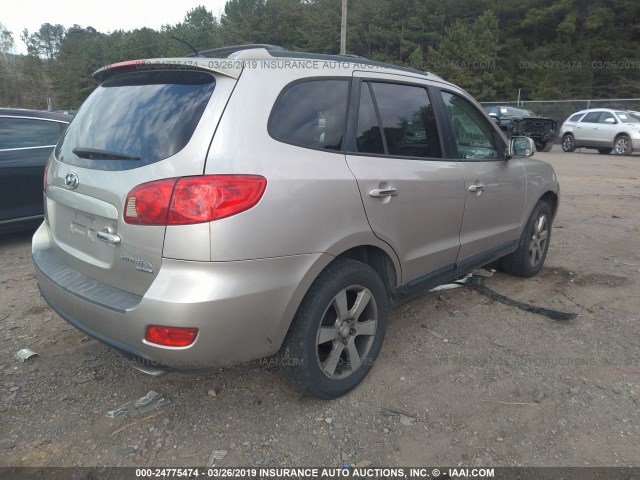 5NMSH13E17H017673 - 2007 HYUNDAI SANTA FE SE/LIMITED BEIGE photo 4