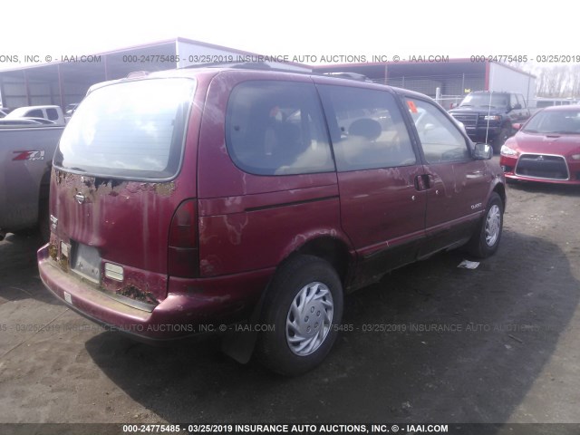 4N2DN11W0PD811017 - 1993 NISSAN QUEST GXE/XE/BASE MAROON photo 4