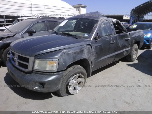 1D7HE48K58S540581 - 2008 DODGE DAKOTA QUAD SLT GRAY photo 2