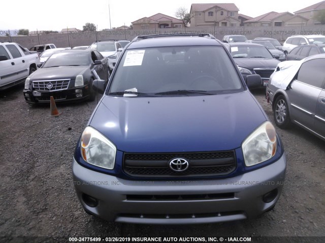 JTEGD20V640008647 - 2004 TOYOTA RAV4 BLUE photo 6