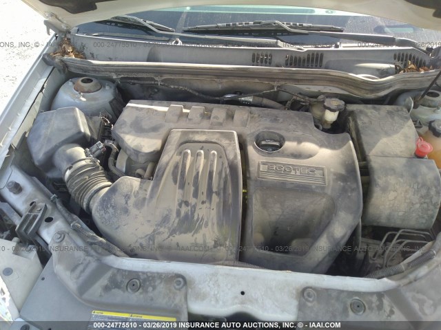 1G2AL18F287249580 - 2008 PONTIAC G5 SILVER photo 10