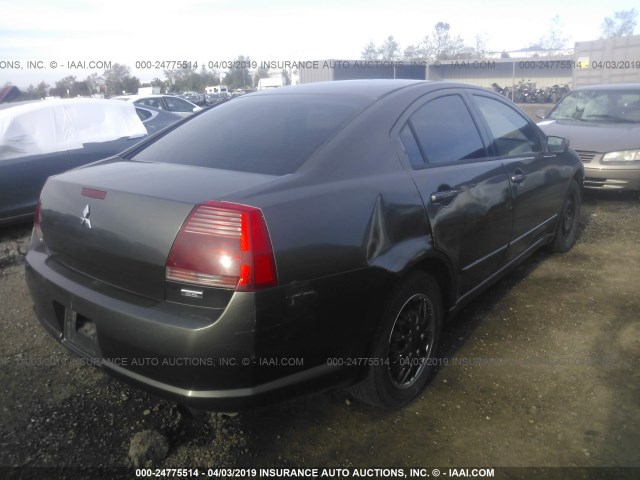 4A3AB36F44E061627 - 2004 MITSUBISHI GALANT ES MEDIUM/LS MEDIUM GRAY photo 4