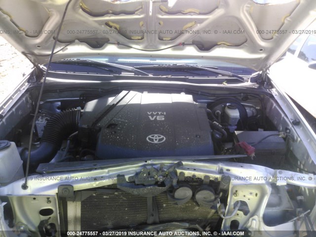 3TMJU62N46M022450 - 2006 TOYOTA TACOMA DOUBLE CAB PRERUNNER SILVER photo 10