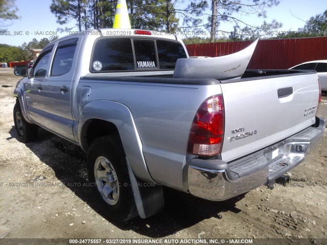 3TMJU62N46M022450 - 2006 TOYOTA TACOMA DOUBLE CAB PRERUNNER SILVER photo 3