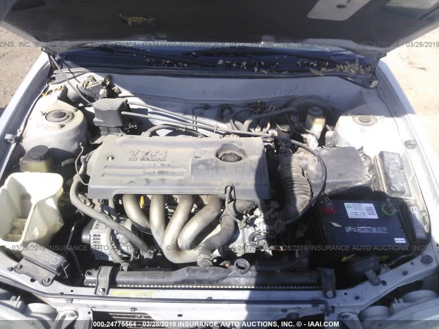 2T1BR12E21C507759 - 2001 TOYOTA COROLLA CE/LE/S SILVER photo 10