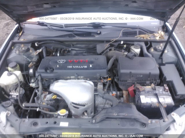 4T1BE32K75U034961 - 2005 TOYOTA CAMRY LE/XLE/SE GREEN photo 10