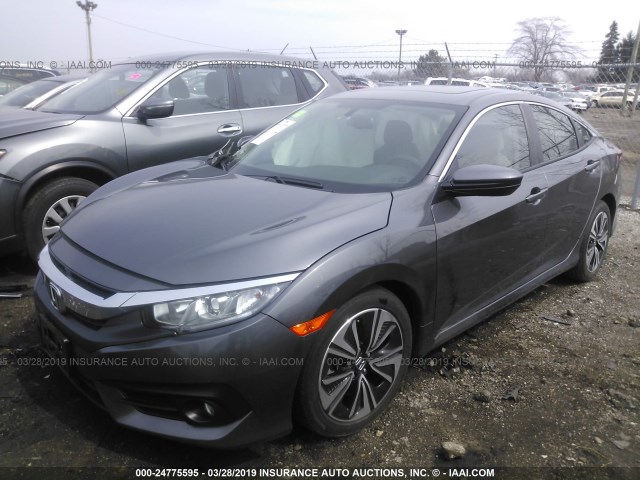 19XFC1F7XHE027253 - 2017 HONDA CIVIC EXL GRAY photo 2