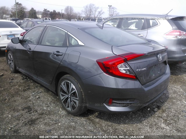 19XFC1F7XHE027253 - 2017 HONDA CIVIC EXL GRAY photo 3