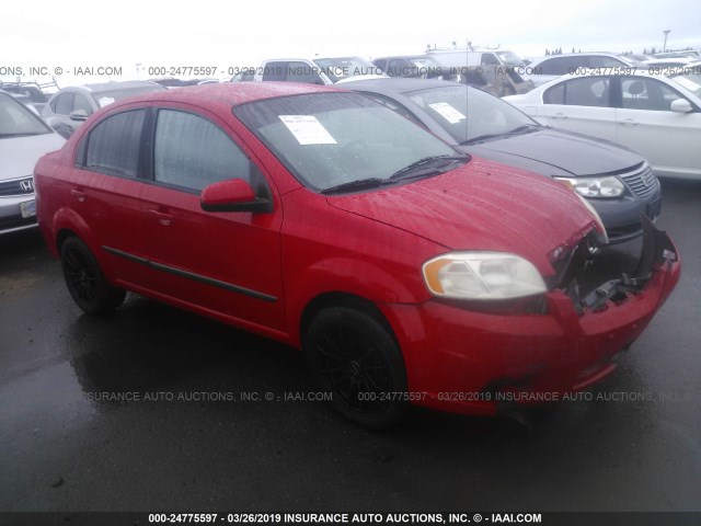 KL1TG5DE7AB044067 - 2010 CHEVROLET AVEO LT RED photo 1