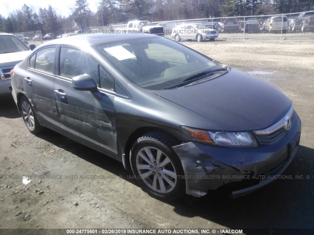 2HGFB2F97CH553218 - 2012 HONDA CIVIC EXL GRAY photo 1