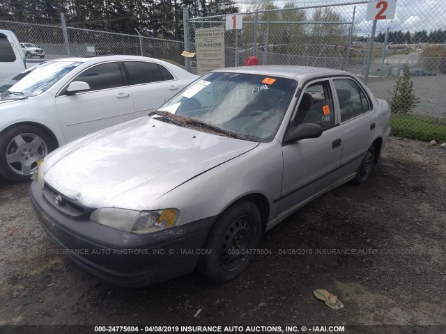 1NXBR12E8YZ365717 - 2000 TOYOTA COROLLA VE/CE/LE SILVER photo 2