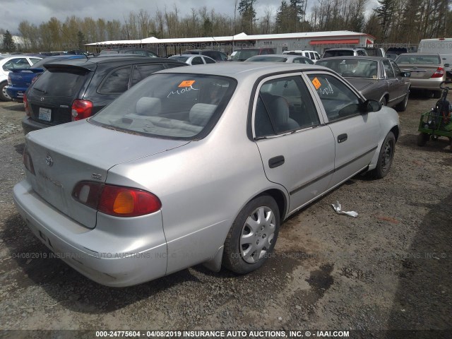 1NXBR12E8YZ365717 - 2000 TOYOTA COROLLA VE/CE/LE SILVER photo 4