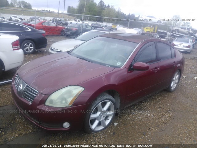 1N4BA41E64C823601 - 2004 NISSAN MAXIMA SE/SL MAROON photo 2