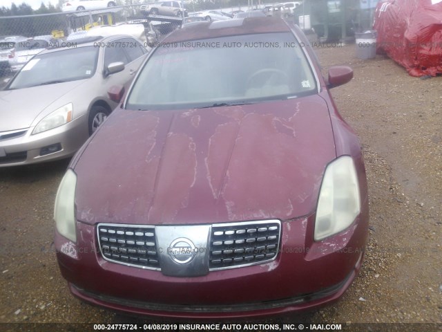 1N4BA41E64C823601 - 2004 NISSAN MAXIMA SE/SL MAROON photo 6