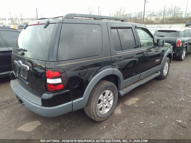 1FMEU73E46UA08612 - 2006 FORD EXPLORER XLT BLACK photo 4