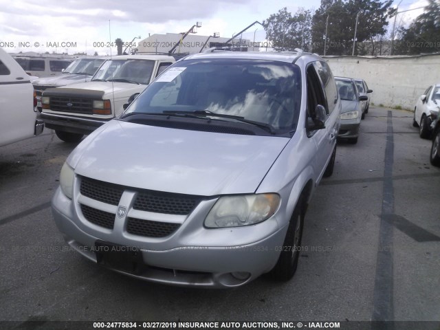 2D4GP44L44R522831 - 2004 DODGE GRAND CARAVAN SXT SILVER photo 2