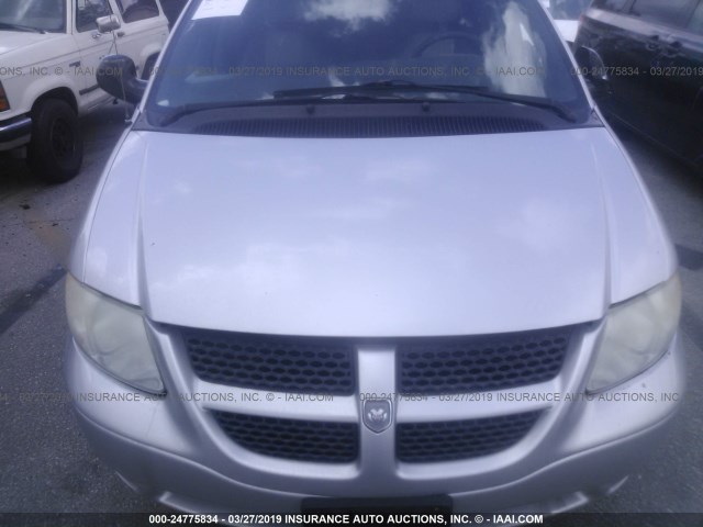 2D4GP44L44R522831 - 2004 DODGE GRAND CARAVAN SXT SILVER photo 6