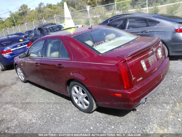 1G6DC67A450188672 - 2005 CADILLAC STS RED photo 3