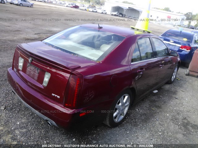 1G6DC67A450188672 - 2005 CADILLAC STS RED photo 4