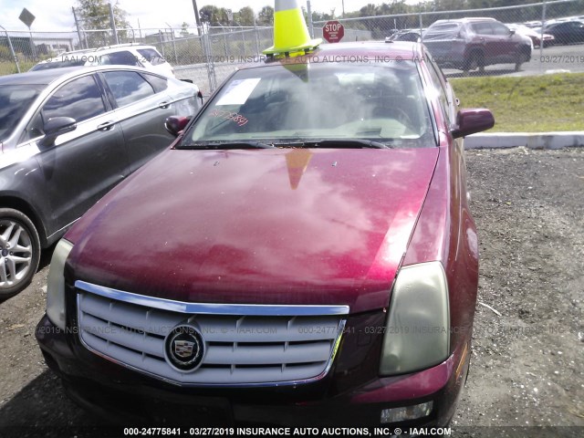 1G6DC67A450188672 - 2005 CADILLAC STS RED photo 6