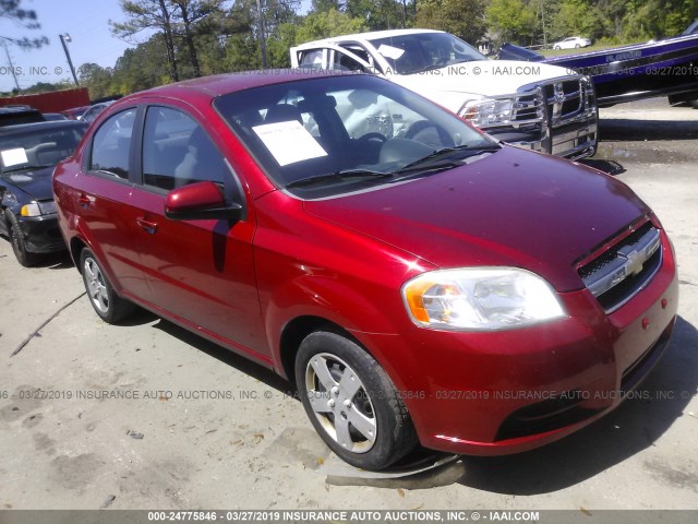KL1TD5DE7BB136581 - 2011 CHEVROLET AVEO LS/LT RED photo 1