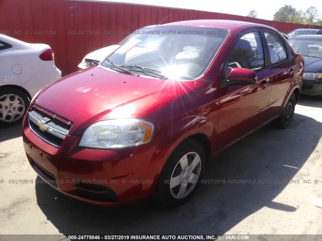 KL1TD5DE7BB136581 - 2011 CHEVROLET AVEO LS/LT RED photo 2