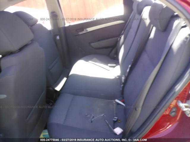 KL1TD5DE7BB136581 - 2011 CHEVROLET AVEO LS/LT RED photo 8