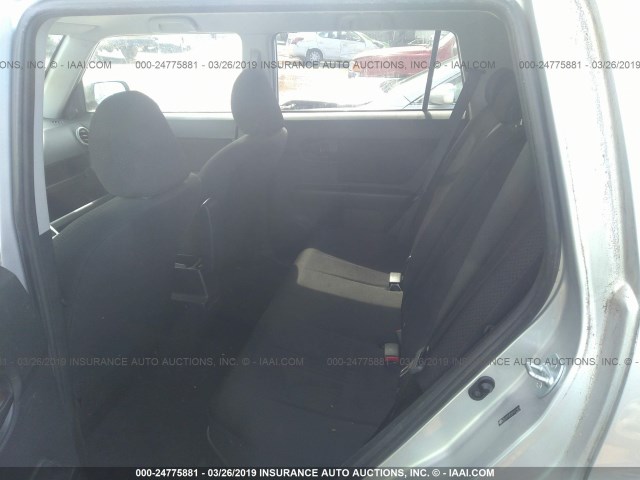 JTLKE50EX81011908 - 2008 TOYOTA SCION XB 银色 照片 8