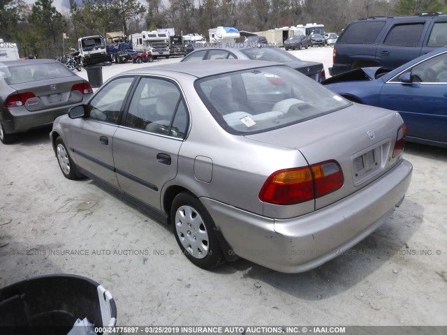 1HGEJ6671YL043011 - 2000 HONDA CIVIC LX TAN photo 3