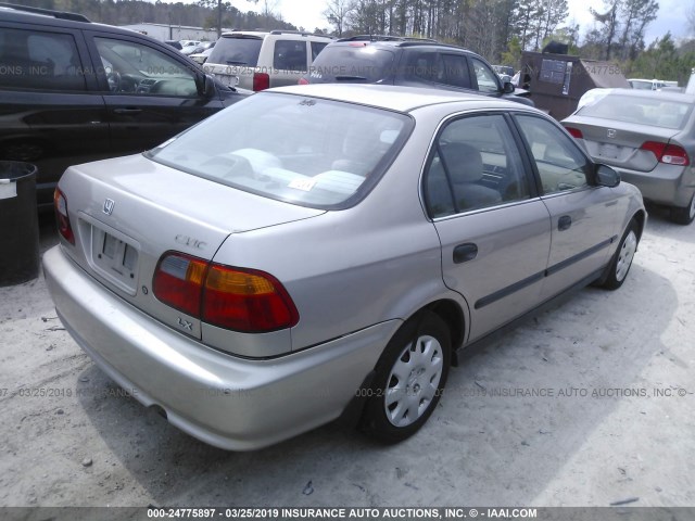 1HGEJ6671YL043011 - 2000 HONDA CIVIC LX TAN photo 4