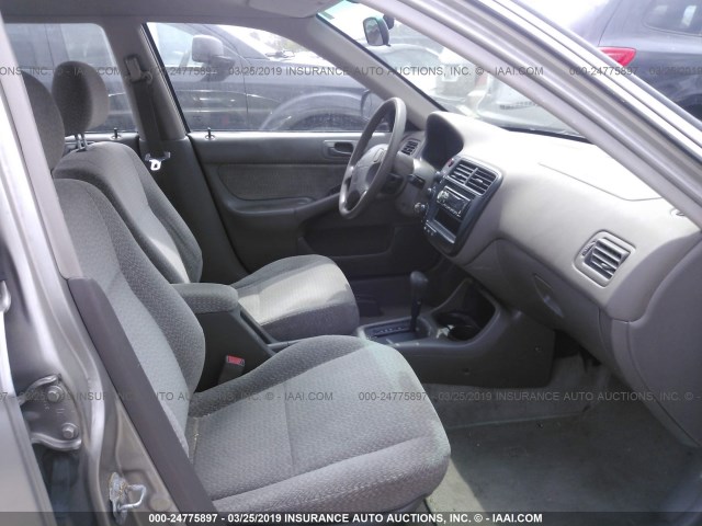 1HGEJ6671YL043011 - 2000 HONDA CIVIC LX TAN photo 5