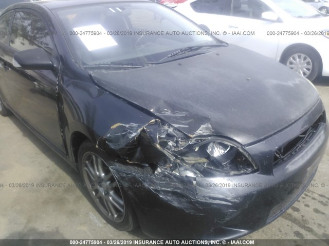 JTKDE177660088565 - 2006 TOYOTA SCION TC BLACK photo 6