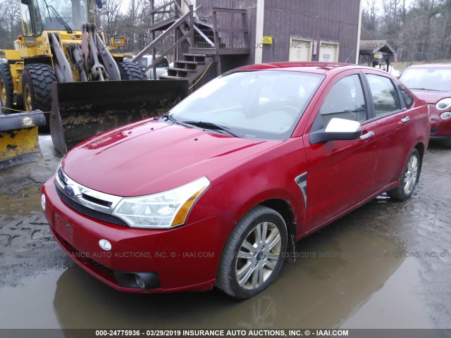 1FAHP35NX8W211337 - 2008 FORD FOCUS SE/SEL/SES RED photo 2